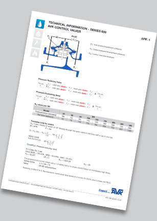 Technical appendix - control valves cavitation